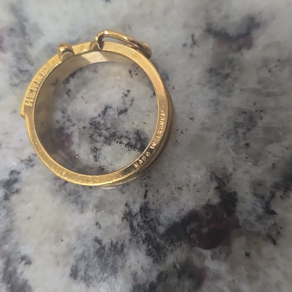 Hermes Gold Scarf Ring Boucle Sellier Belt Design - image 7